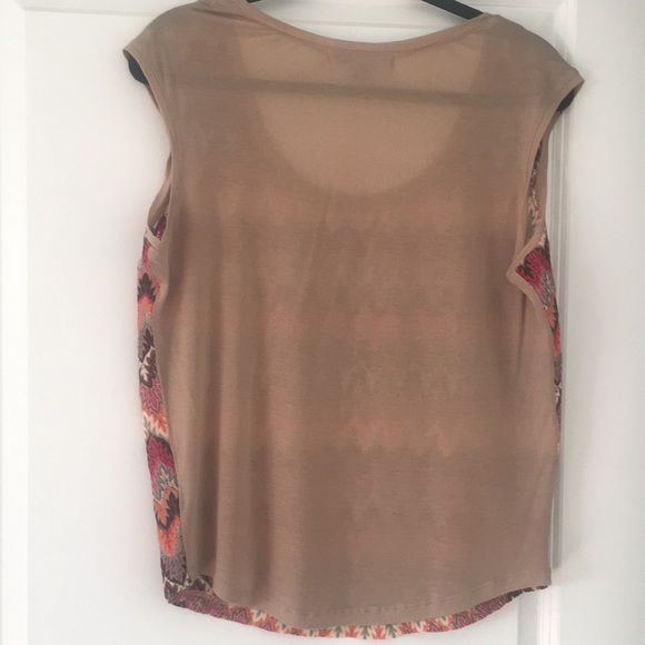 Tan orange and gold sparkle ✨ colorful knit top - Picture 4 of 4